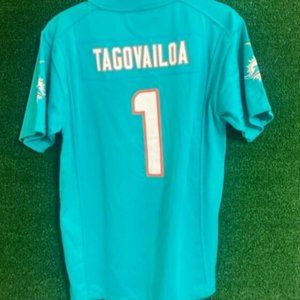YOUTH Tua Tagovailoa #1 Miami Dolphins Game On-Field Team Jersey Multiple Sz